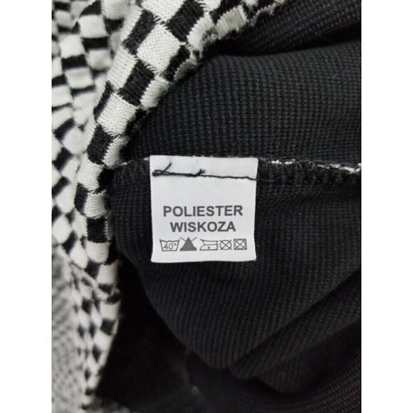 Koren Zippered Vest Checkered Color Block Pattern Collar Button Details Sz Large - Picture 3 of 6